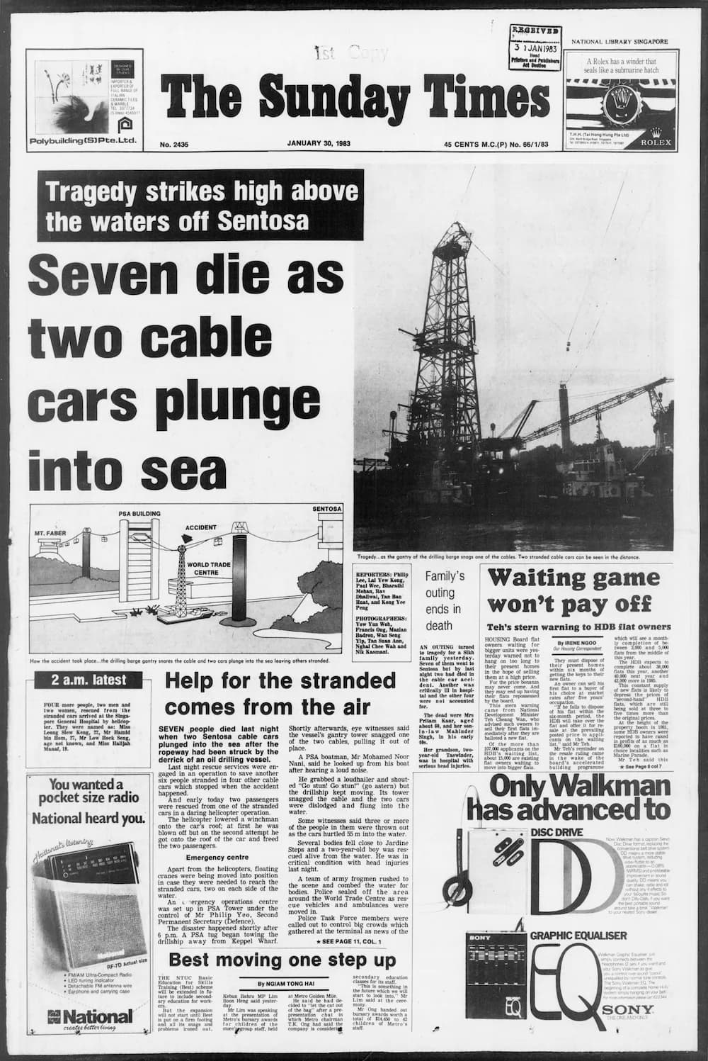 Singapore cable car crash